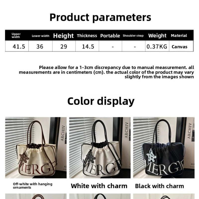 Large Tote Shoulder Bag for Women,Printed Drawstring Closure Handbag ,Leather Top Handles Casual Shopper Purse for Work Shopping