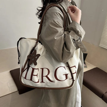 Large Tote Shoulder Bag for Women,Printed Drawstring Closure Handbag ,Leather Top Handles Casual Shopper Purse for Work Shopping