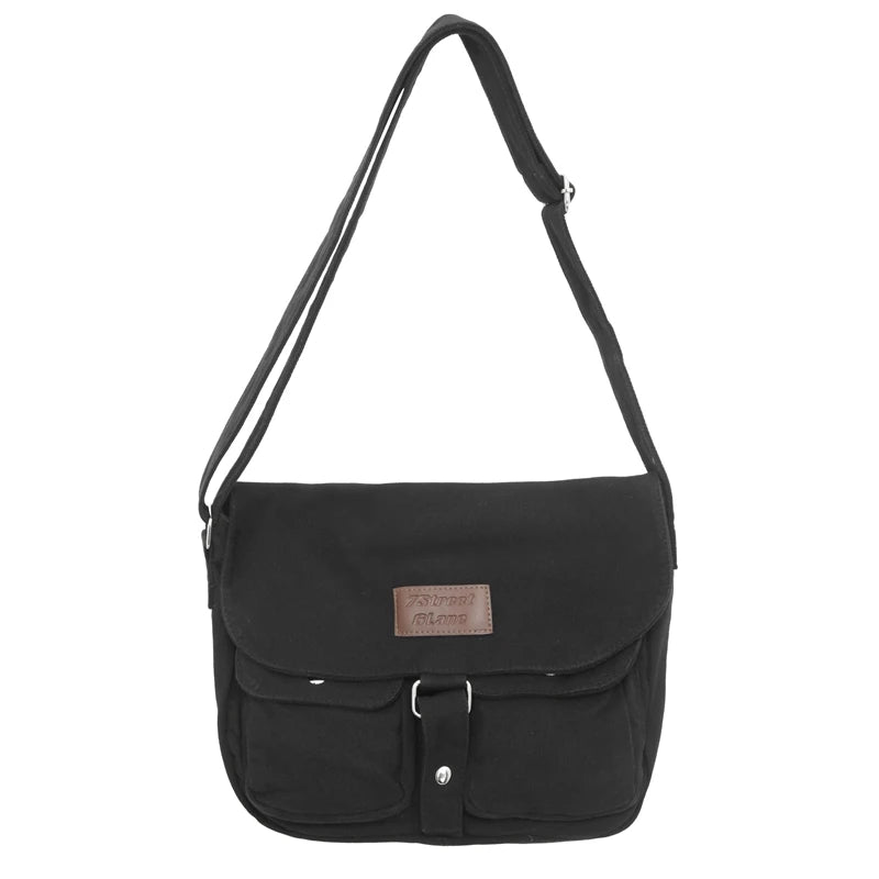 Women's School Messenger Bags For Women Shoulder Ladies Designer Handbag Solid Large Capacity Casual Canvas Shoulder Female Bags
