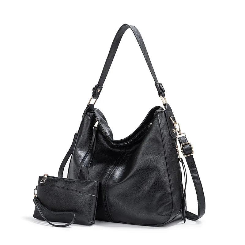 Women Tote Bag Fashion Underarm Large Capacity Soft Pu Leather Shoulder Bag Retro Crossbody Bag Casual Portable Bucket Bags