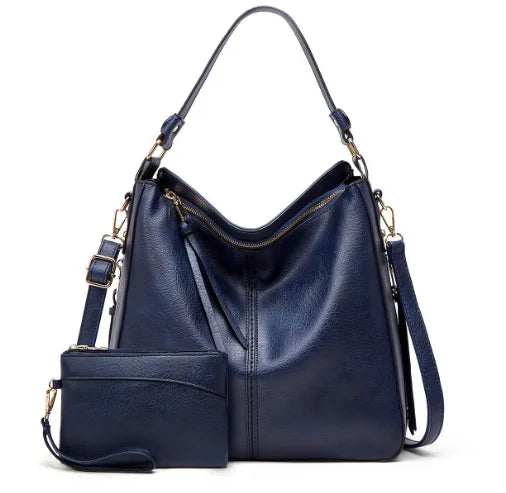 Women Tote Bag Fashion Underarm Large Capacity Soft Pu Leather Shoulder Bag Retro Crossbody Bag Casual Portable Bucket Bags