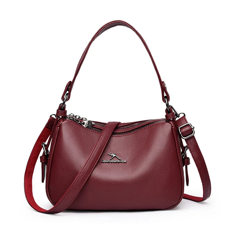 Women's Bags Vintage Genuine High quality PU Women's handbags Casual Ladies' Tote Bags, Soft and Large capacity Handbags wallet