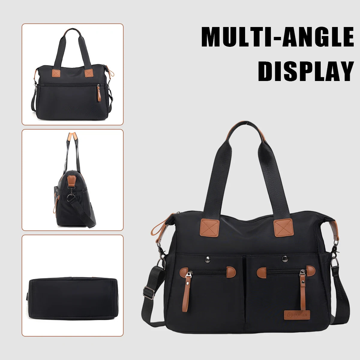 Laptop Bag for Women, Large Capacity Briefcase, Shoulder Crossbody Tote Bag, 15.6inch Inner Compartment Bags for Students