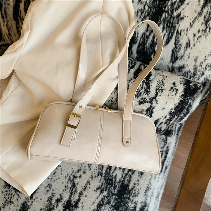 Large Women Business Shoulder Bags Simple Ladies Commute Tote Bag Pu Leather Female Underarm Bag Burgundy Large Handbags Purse