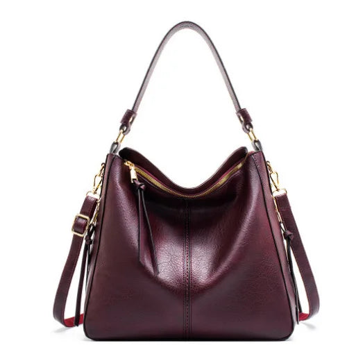 Women Tote Bag Fashion Underarm Large Capacity Soft Pu Leather Shoulder Bag Retro Crossbody Bag Casual Portable Bucket Bags