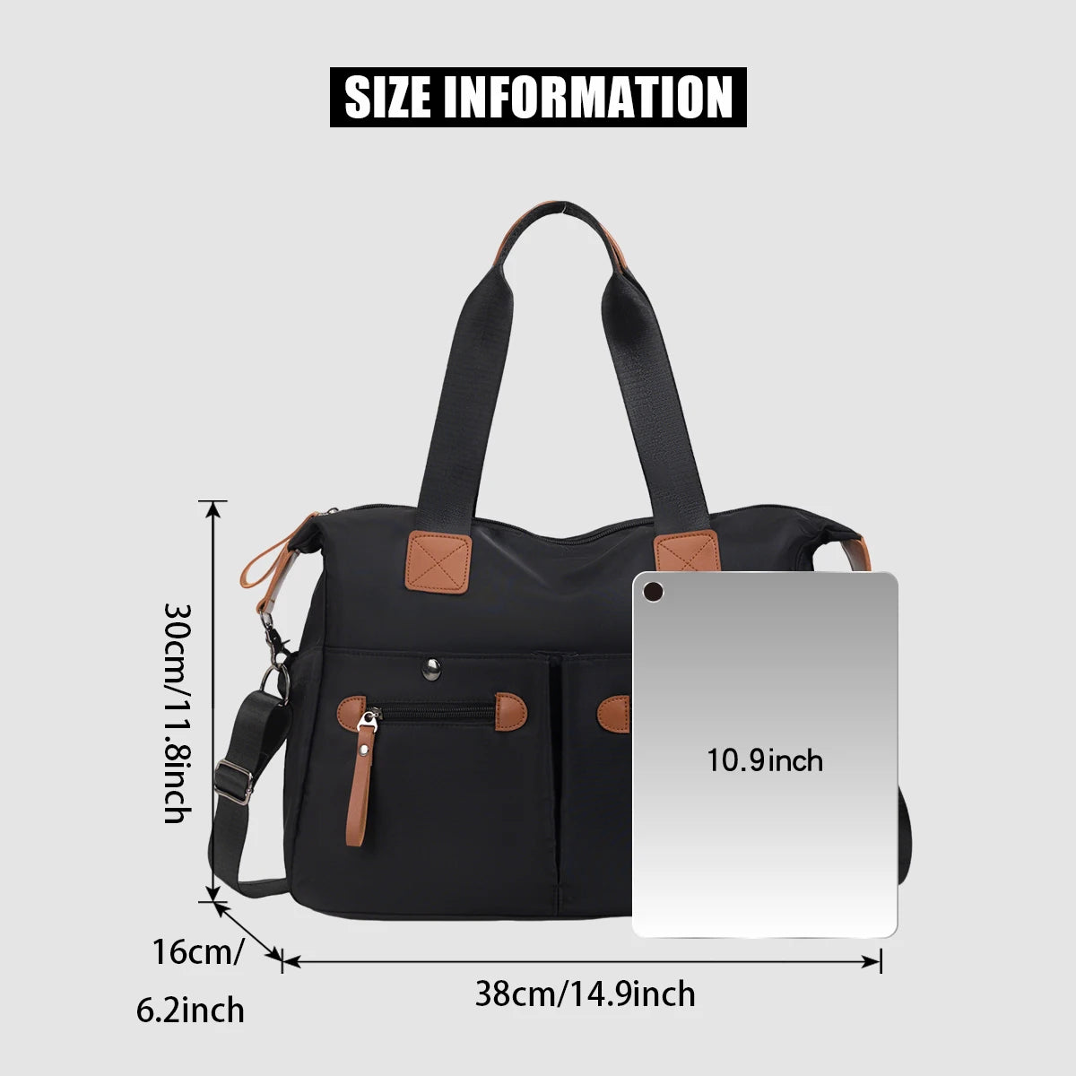 Laptop Bag for Women, Large Capacity Briefcase, Shoulder Crossbody Tote Bag, 15.6inch Inner Compartment Bags for Students
