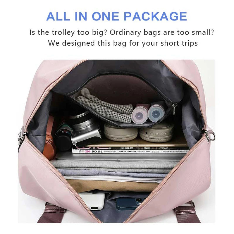 Large Travel Bag Women Tote Bag Handbag Waterproof Shoulder Bag Weekend Sports Gym Bag Female Personalized Custom Logo Pattern